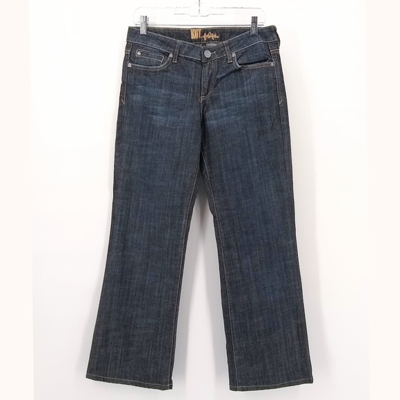 KUT FROM THE KLOTH Embellished Pockets Jeans 6 Boot Cut Dark Wash Jeans Blingy - Picture 8 of 8